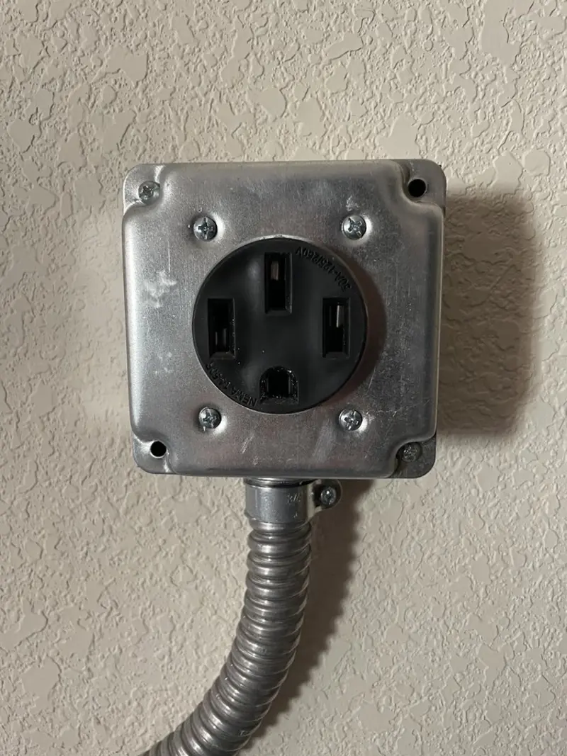NEMA 14-50 outlet installed for Smart Home Electrical in Rocky River